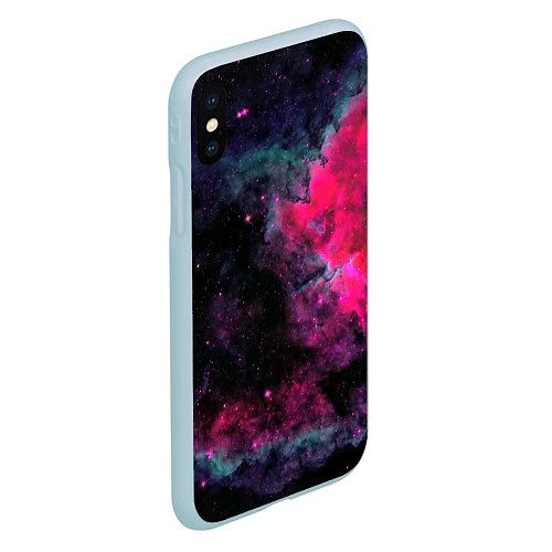 Чехол iPhone XS Max матовый Загадочный космос / 3D-Голубой – фото 2