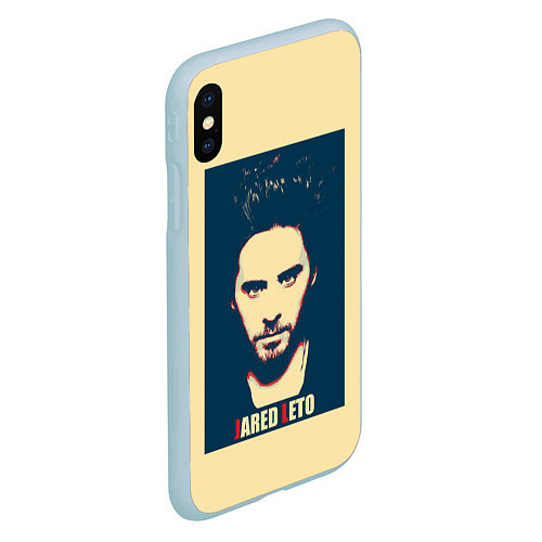 Чехол iPhone XS Max матовый Jared Leto / 3D-Голубой – фото 2