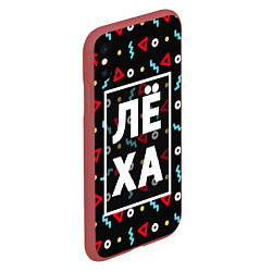 Чехол iPhone XS Max матовый Лёха, цвет: 3D-красный — фото 2