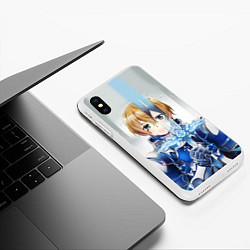 Чехол iPhone XS Max матовый Юдзио (ユージオ Yūjio, цвет: 3D-белый — фото 2