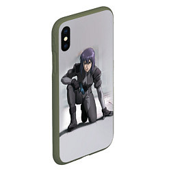 Чехол iPhone XS Max матовый Ghost In The Shell 5, цвет: 3D-темно-зеленый — фото 2