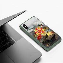 Чехол iPhone XS Max матовый Отечественная война, цвет: 3D-темно-зеленый — фото 2