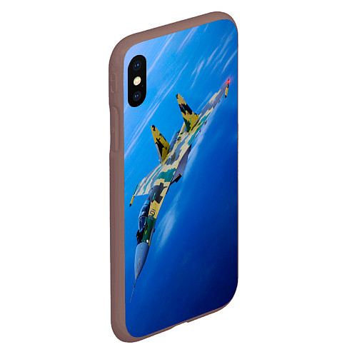 Чехол iPhone XS Max матовый Су 35 / 3D-Коричневый – фото 2