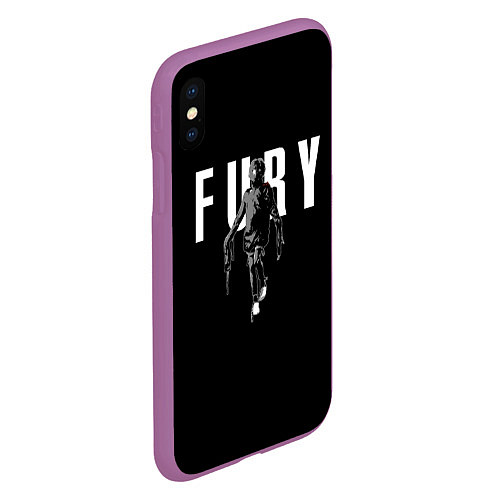 Чехол iPhone XS Max матовый Tretij rebenok Fury / 3D-Фиолетовый – фото 2