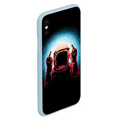 Чехол iPhone XS Max матовый Spaceman, цвет: 3D-голубой — фото 2
