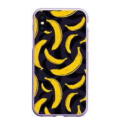 Чехол iPhone XS Max матовый Бананы