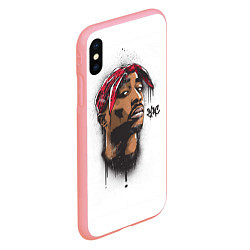 Чехол iPhone XS Max матовый 2Pac, цвет: 3D-баблгам — фото 2