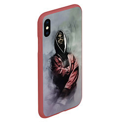 Чехол iPhone XS Max матовый Shakur Rap, цвет: 3D-красный — фото 2