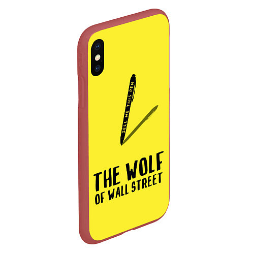 Чехол iPhone XS Max матовый The Wolf of Wall Street / 3D-Красный – фото 2
