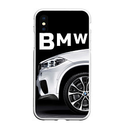 Чехол iPhone XS Max матовый BMW: White Style, цвет: 3D-белый