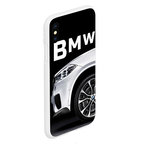 Чехол iPhone XS Max матовый BMW: White Style / 3D-Белый – фото 2