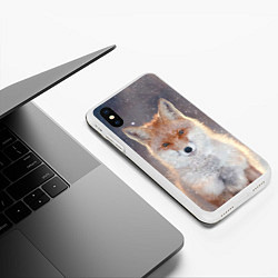 Чехол iPhone XS Max матовый Лисьи глазки, цвет: 3D-белый — фото 2