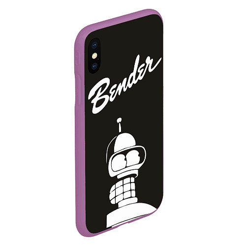 Чехол iPhone XS Max матовый Bender Retro / 3D-Фиолетовый – фото 2