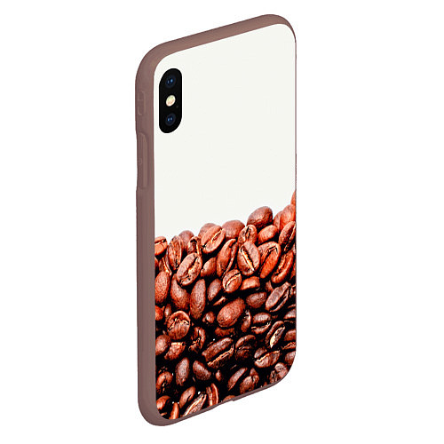 Чехол iPhone XS Max матовый Coffee / 3D-Коричневый – фото 2