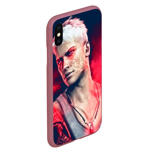 Чехол iPhone XS Max матовый DmC: Devil May Cry / 3D-Малиновый – фото 2