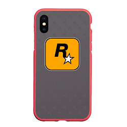 Чехол iPhone XS Max матовый GTA VI: Rockstar Games, цвет: 3D-красный