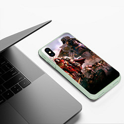 Чехол iPhone XS Max матовый Warhammer 40k: Angelos, цвет: 3D-салатовый — фото 2