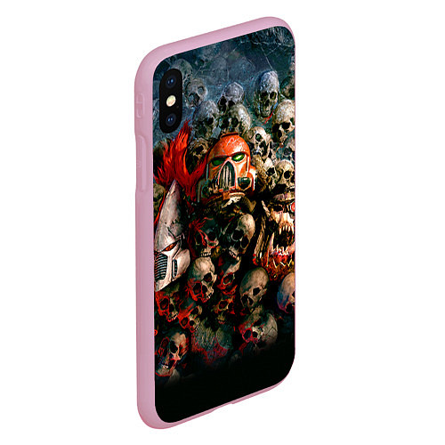 Чехол iPhone XS Max матовый Warhammer 40k: Skulls / 3D-Розовый – фото 2