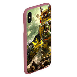 Чехол iPhone XS Max матовый WH40k warboss, цвет: 3D-малиновый — фото 2