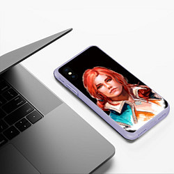 Чехол iPhone XS Max матовый Трисс, цвет: 3D-светло-сиреневый — фото 2