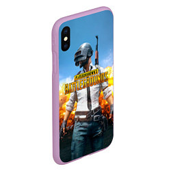 Чехол iPhone XS Max матовый PUBG Wars, цвет: 3D-сиреневый — фото 2