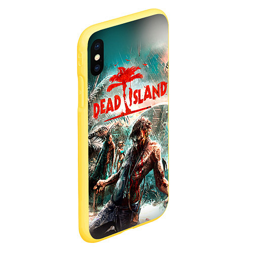 Чехол iPhone XS Max матовый Dead Island / 3D-Желтый – фото 2