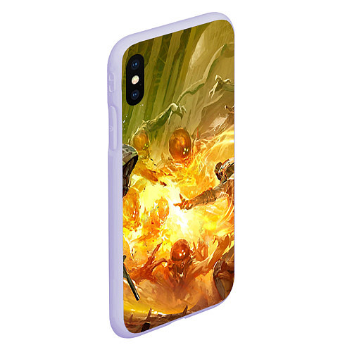 Чехол iPhone XS Max матовый Destiny 2 / 3D-Светло-сиреневый – фото 2