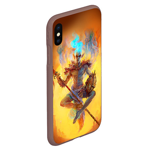 Чехол iPhone XS Max матовый Вивек / 3D-Коричневый – фото 2