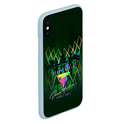 Чехол iPhone XS Max матовый Tokio Hotel: Dream Machine, цвет: 3D-голубой — фото 2
