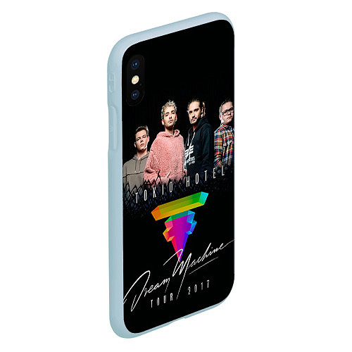 Чехол iPhone XS Max матовый Tokio Hotel: Dream Band / 3D-Голубой – фото 2
