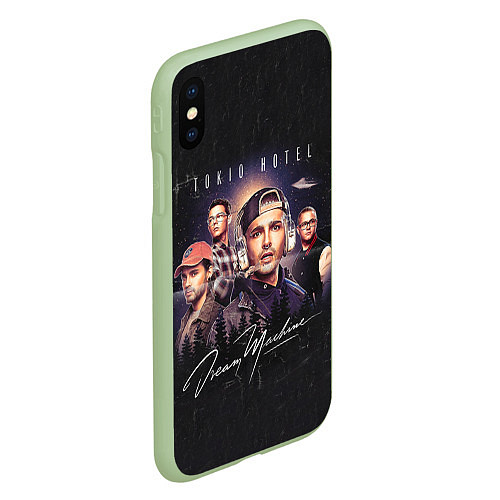 Чехол iPhone XS Max матовый Tokio Hotel: Retro Dream / 3D-Салатовый – фото 2