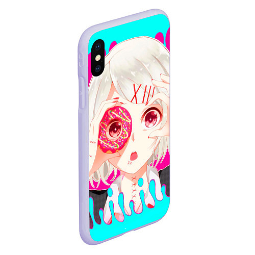 Чехол iPhone XS Max матовый Juuzou Suzuya / 3D-Светло-сиреневый – фото 2