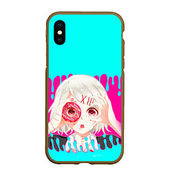 Чехол iPhone XS Max матовый Tokyo Ghoul, цвет: 3D-коричневый