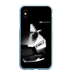 Чехол iPhone XS Max матовый Infiniti Sport, цвет: 3D-голубой