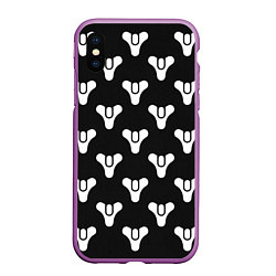 Чехол iPhone XS Max матовый Destiny All, цвет: 3D-фиолетовый