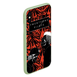 Чехол iPhone XS Max матовый Twenty One Pilots, цвет: 3D-салатовый — фото 2