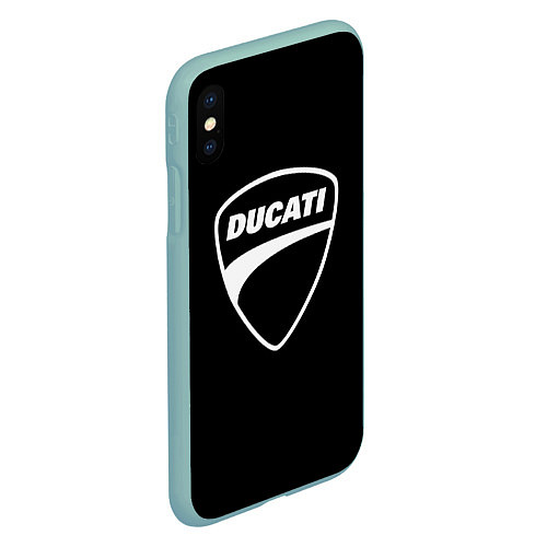 Чехол iPhone XS Max матовый Ducati / 3D-Мятный – фото 2