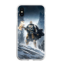 Чехол iPhone XS Max матовый Rise of Iron, цвет: 3D-белый