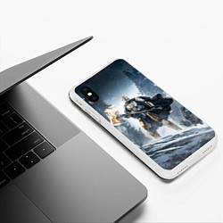 Чехол iPhone XS Max матовый Rise of Iron, цвет: 3D-белый — фото 2