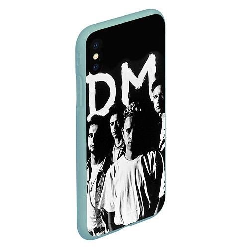 Чехол iPhone XS Max матовый Depeche mode: black / 3D-Мятный – фото 2