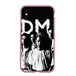 Чехол iPhone XS Max матовый Depeche mode: black, цвет: 3D-розовый