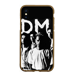 Чехол iPhone XS Max матовый Depeche mode: black, цвет: 3D-коричневый