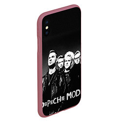 Чехол iPhone XS Max матовый Depeche Mode: mono, цвет: 3D-малиновый — фото 2