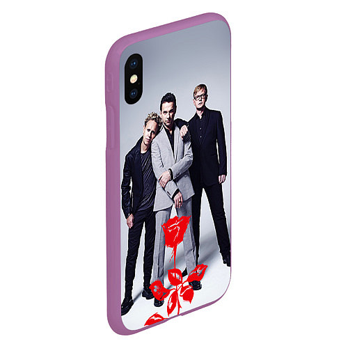 Чехол iPhone XS Max матовый Depeche Mode: Red Flower / 3D-Фиолетовый – фото 2