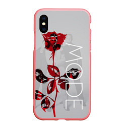 Чехол iPhone XS Max матовый Depeche Mode: Red Rose, цвет: 3D-баблгам