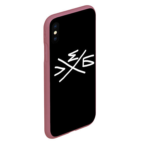 Чехол iPhone XS Max матовый Хлеб: символ / 3D-Малиновый – фото 2