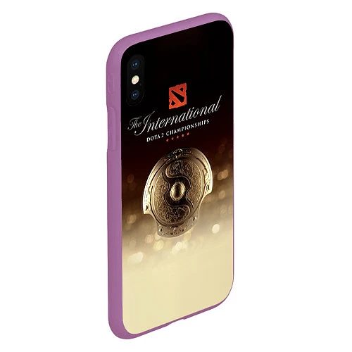 Чехол iPhone XS Max матовый The International Championships / 3D-Фиолетовый – фото 2