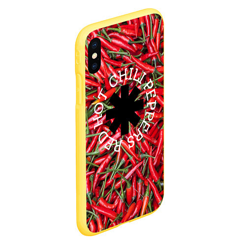 Чехол iPhone XS Max матовый Red Hot Chili Peppers / 3D-Желтый – фото 2