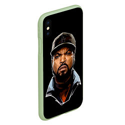 Чехол iPhone XS Max матовый Ice Cube, цвет: 3D-салатовый — фото 2