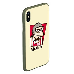 Чехол iPhone XS Max матовый Moe's KFC, цвет: 3D-темно-зеленый — фото 2